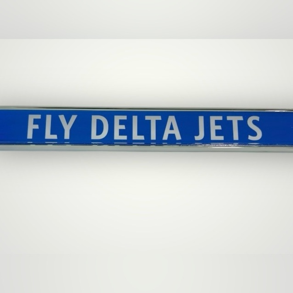 Delta Air Lines Official License Plate Frame Collectible FLY DELTA JETS Blue New - Picture 12 of 14